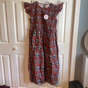 Victoria Dunn Primrose Dress Cinnamon Large NWT